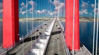 The world's longest suspension bridge was built in Turkey