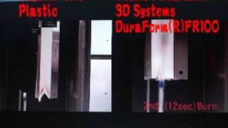 DuraForm FR100 Flame Retardancy Vertical Burn Test