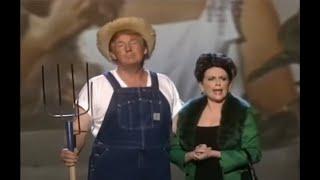 Donald Trump and Megan Mullally singing the "Green Acres" theme song at the 2005 Emmy Awards