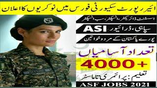 ASF New Jobs 2021 Updates / ASF jobs Corporal, Asi & Inspectors Advertisement / asf apply Date 2021