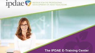 The IPDAE E-Training Center (Webinar)