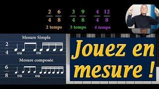 Cours de solfège débutant pour savoir battre les mesures simples et composées (Tuto musique gratuit)