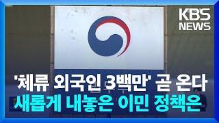 우수인재에 ‘톱-티어’ 비자 발급…법무부 ‘신 출입국·이민정책’ 추진 / KBS  2024.09.26.