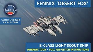 Starfield - Fennix 'Desert Fox': Star Wars inspired light scout ship - Parts and Build Guide