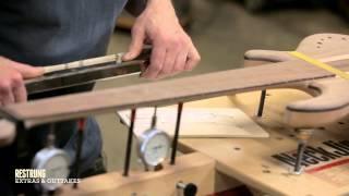 How to Build a Bass Guitar - Step #13 - Leveling the Fretboard