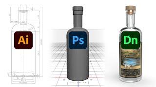 Create 3D objects (.OBJ) using Illustrator & Photoshop for Adobe Dimension product mock-ups (New!)