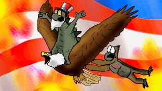 Happy 4th with Godzilla and Monkey...