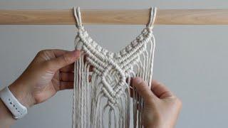 DIY Macrame Tutorial: Centre Wall Hanging Pattern Using Double Half Hitch Knots!