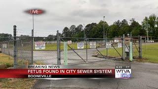 Human fetus found in Booneville sewer system