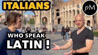 American speaks Latin with Italians at the Colosseum!  Will they understand? part 1