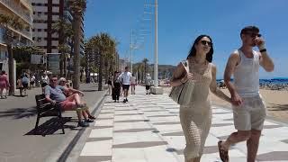 BENIDORM  LEVANTE BEACH June 2024 Costa Blanca Spain 4K