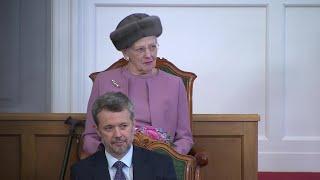 King Frederik X of Denmark attends parliament upon ascending the throne 2024