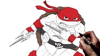 How To Draw Raph | Step By Step | TMNT