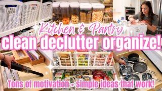 Kitchen Clean + Organize! Pantry Clean Declutter Organize! Home Organization Reset Motivation