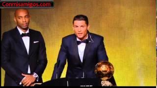 Cristiano Ronaldo Balon de Oro 2015 grito y susto