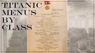 Titanic Menus By Class