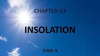 Chapter- 13 insolation