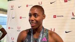 Shamier Little ALL SMILES After Winning 400H U S  Title