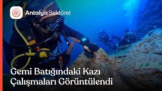 Dünyanın en eski ticaret gemisi batığındaki kazı çalışmaları görüntülendi