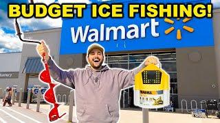 BUDGET Walmart ICE FISHING Challenge!!! Catch Clean Cook on the ICE