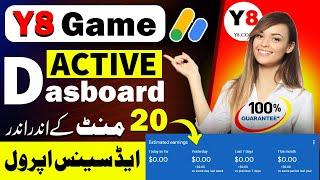 How to Make AdSense Active Dashboard using Y8 Game || AdSense Active Dashboard New Method