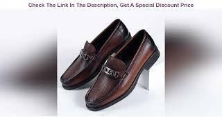 New 2024 Summer Men Genuine Leather Formal Business Loafers Slip On Retro Breathable Men Leathe