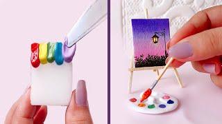 16 EASY ART IDEAS  || Painting hacks  for BEGINNERS || easy art tips || painting techniques