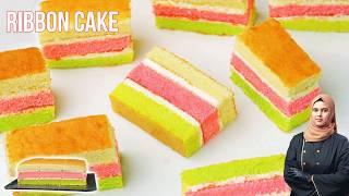 Perfect Ribbon Cake | SECRET to Soft & Moist Cake | Easy Recipe