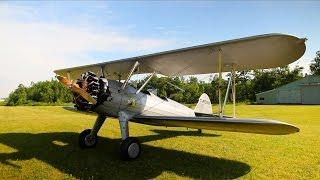 Learning to land when you can't see ahead! - WarBird Training - Boeing Stearman