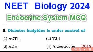 Endocrine System MCQ | Human Physiology One Shot || NEET 2024