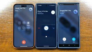 Apple iPhone 14 PM vs Google Pixel 7 Pro vs Samsung Galaxy S22 Ultra Zangi Incoming & Outgoing Calls