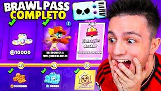 ¡COMPRO EL BRAWL PASS A NIVEL MÁXIMO!! *TODO DESBLOQUEADO* | Brawl Stars