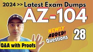 EP28: AZ-104: Exam Dumps | Azure Administrator Certification | PDF #az104 #azure