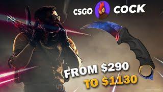 @KwazyGambling  GETS $1130 KARAMBIT MARBLE FADE IN 1 CLICK | CSGOCOCK PROMO CODE 2022