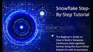 Snowflake SNOWPIPE: Building a Continuous Data Ingestion Service w/ Azure Blob Storage Using Portal