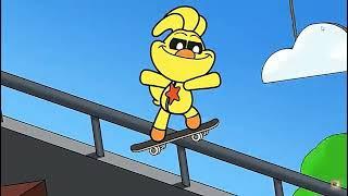 Kickin Chicken with his cool skateboard