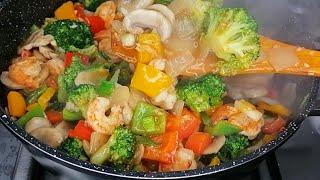 Healthy Shrimp Stir_fry || The Best Shrimp With Vegetables You Will Ever Make! Easy But Delicious 