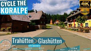 Koralpe Mountain - Trahütten - Glashütten Hill Climb - Indoor Cycling Video with telemetry