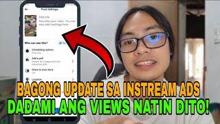 GOOD NEWS BAGONG UPDATE SA INTREAM ADS DADAMI ANG VIEWS AT FOLLOWERS NATIN DITO!