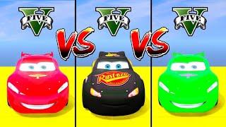 Cars 2 Lightning McQueen Vs Cars 2 Green McQueen Vs Black McQueen In GTA 5 Which Is Best?