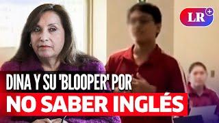 DINA BOLUARTE: Escolar le da la bienvenida en inglés y la presidenta se queda en silencio