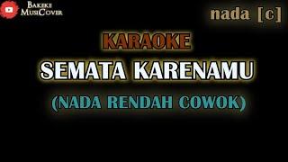 SEMATA KARENAMU Karaoke versi nada rendah cowok