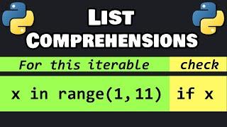 Learn Python LIST COMPREHENSIONS in 10 minutes! 