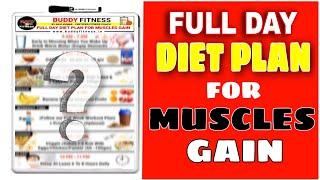 Full Day Diet Plan For Muscles Gain @BuddyFitness