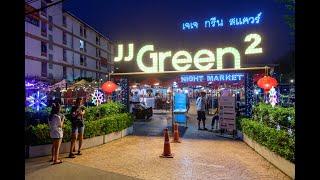 [4K] "JJ Green 2" night market with Thai food and fashion, Bangkok