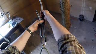 Double Fisherman's Loop: Termination Hitch on a Carabiner  |  Arborist Knots