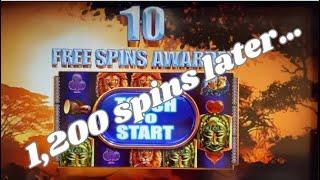 1,200 SPINS LATER…. WHAT GREATNESS AWAITS??? KING OF AFRICA SLOT!!!