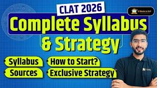 CLAT 2026: Complete Syllabus, Sources, Strategy to Start and Prepare I Keshav Malpani