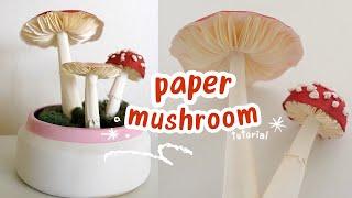 Paper Mushroom Easy with Cardstock Paper Tutorial  How to Make DIY Crafts