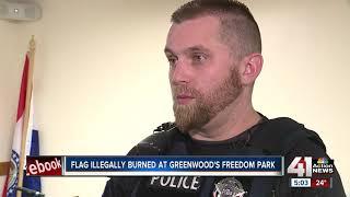 Greenwood police investigating after flag illegally burned at Freedom Park